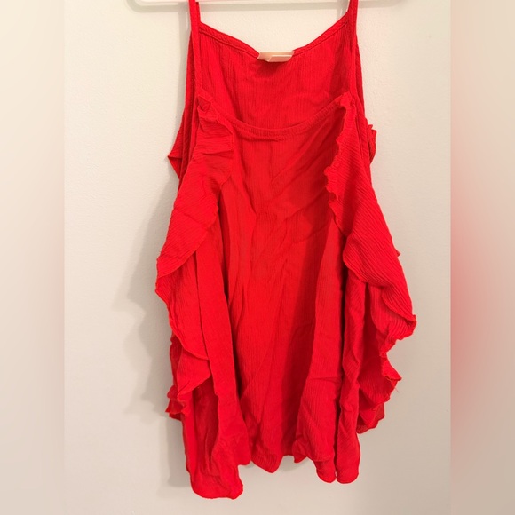 Mossimo Supply Co. Tops - Mossimo Supply Co. Bright Red Sleeveless Ruffle Top